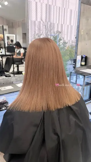 ミディアム カラー ハイトーン/ゆるふわ 🧚𖥔ׁTOMO♡のヘアスタイル