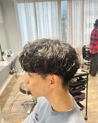 パーマ メンズ 大人男子の メンズパーマのヘアスタイル