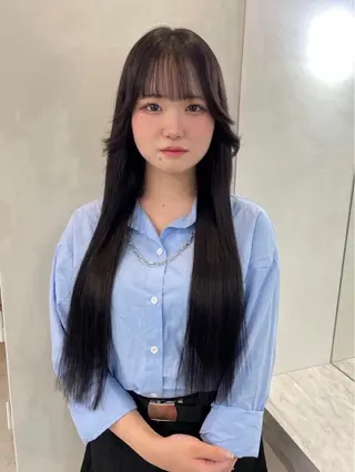ロング カラー 髪質改善 艶髪矯正 エクステ かいり✂️のヘアスタイル