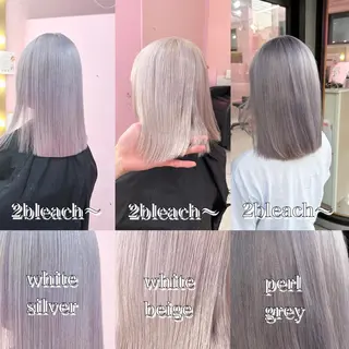 セミロング カラー ❄️💛エクステ ブリーチ❄️yukiのヘアスタイル