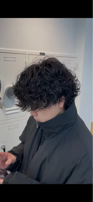 ショート カラー パーマ メンズ キッズ 栄💗レイヤーカット |パーマ|haruのヘアスタイル