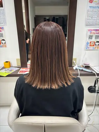 ミディアム 三 嶋のヘアスタイル