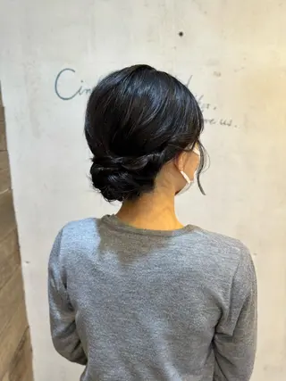 ミディアム ヘアアレンジ 伊藤 栄子のヘアスタイル