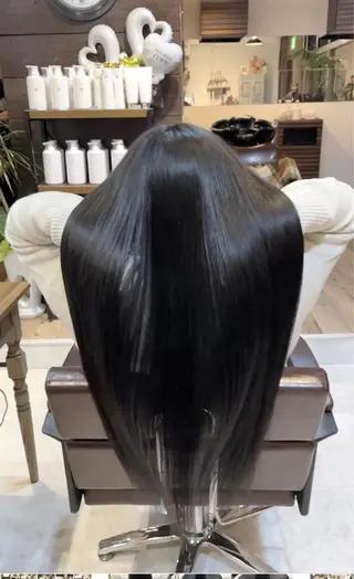 ロング カラー 髪質改善で 憧れの潤艶美髪にのヘアスタイル
