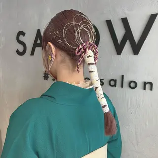 ロング カラー パーマ ヘアアレンジ yukimi .のヘアスタイル