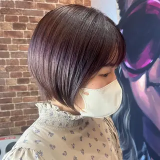 ショート カラー パーマ ヘアアレンジ メンズ キッズ ネイル マツエク・マツパ アイブロウ 久木原 ゆりのヘアスタイル