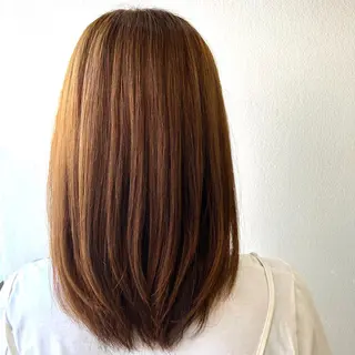 セミロング カラー 菅沢 奈生のヘアスタイル