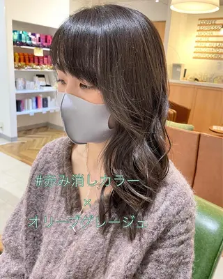 セミロング カラー 過去一の柔髪ヘア 🌿einshairのヘアスタイル