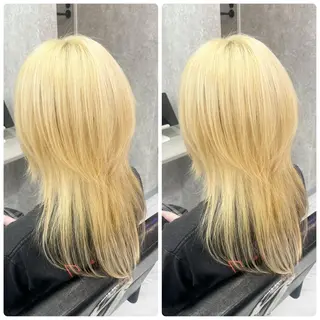 ミディアム 🦋ハイトーン🦋 石山 希理🦋のヘアスタイル