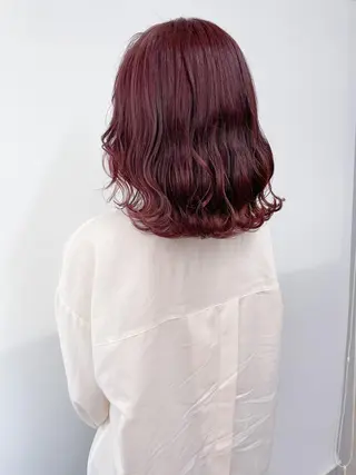 ミディアム カラー ヘアアレンジ cherir髪質改善 パーソナルカラー診断のヘアスタイル