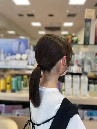 セミロング カラー パーマ クロスパーマ/うる艶 カラー/Kurumiのヘアスタイル