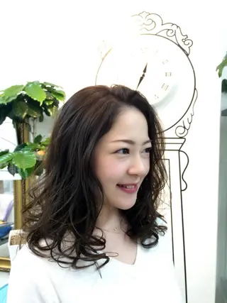 ミディアム hama yukiのヘアスタイル