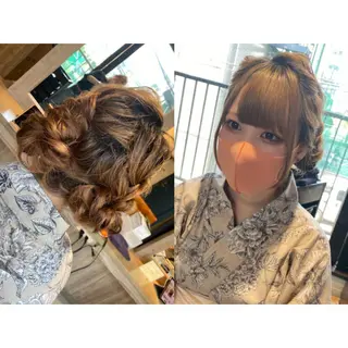カラー 🐻結んで可愛い hair EMI🐻のヘアスタイル