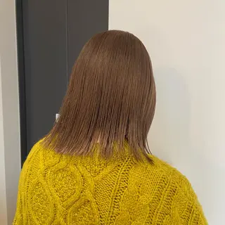 セミロング カラー 石川 瑠琉のヘアスタイル