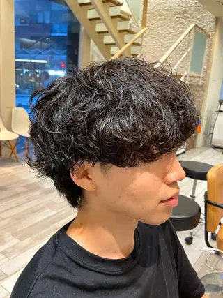 ショート パーマ メンズ パーマ/フェード🔥 佐々木波人のヘアスタイル