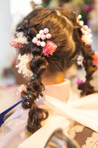 ロング ヘアアレンジ キッズ 佐藤 美聡のヘアスタイル