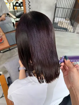 ミディアム カラー ウルフ レイヤー パーマ🪐MANAのヘアスタイル