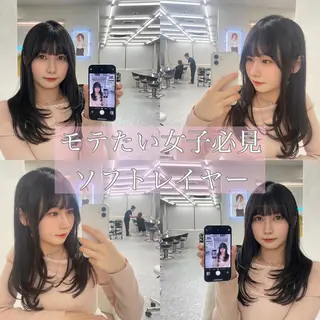 ロング カラー レイヤー/縮毛矯正 のマスター【タケル】のヘアスタイル