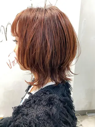 ミディアム カラー 奥秋 理紗　sai xのヘアスタイル