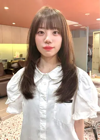 ロング カラー 韓国ヘア 🎀華澄のヘアスタイル