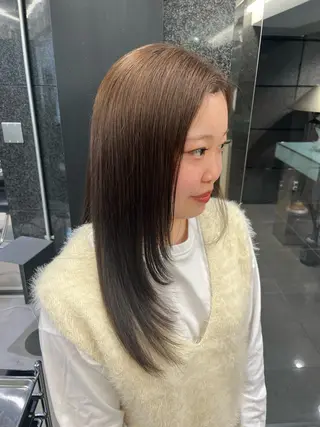 セミロング 暖色カラー/パラッと Bob/モエのヘアスタイル