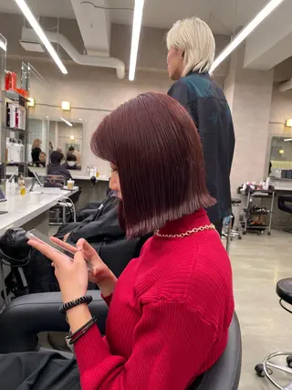 ショート カラー ヘアアレンジ 💗横浜美容室 💗HARUNAのヘアスタイル