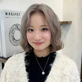 カラー 🎀韓国ボブ/ハイト ーン/まりん🎀のヘアスタイル