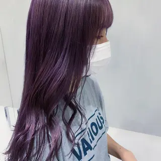 ロング オリーブ カラー✨有坂映哉のヘアスタイル