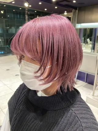 ショート カラー スキバサミを使わない カット🌼唯🌼のヘアスタイル