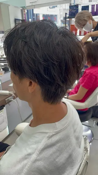 ショート パーマ メンズ Yugaメンズパーマ /フェードカットのヘアスタイル