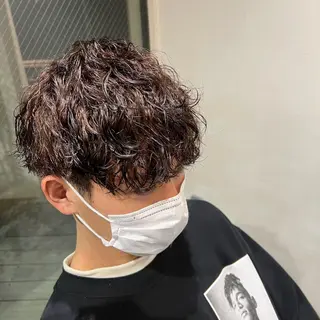 ショート パーマ メンズ 中村 玲美のヘアスタイル
