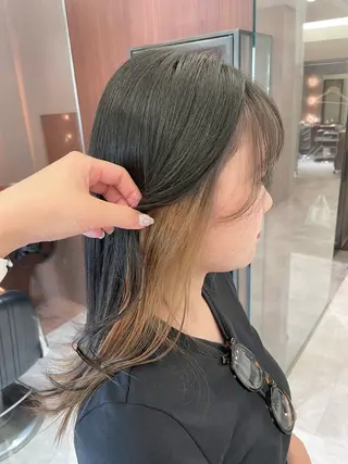 セミロング カラー ヘアアレンジ .⋆⟡💖 Marin💖⟡⋆.のヘアスタイル