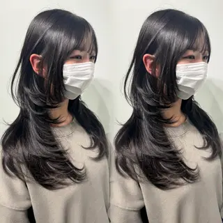 ロング カラー 🎀レイヤー×透明感 ×髪質改善🎀米田のヘアスタイル