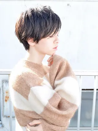 ショート カラー パーマ 小顔ショート✁ ⁂Yukari⁂のヘアスタイル