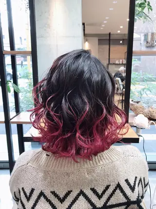 ミディアム カラー 天野 開のヘアスタイル