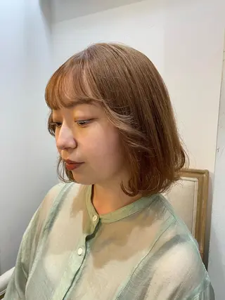 ミディアム カラー une所属・kunimi harukaのヘアスタイル