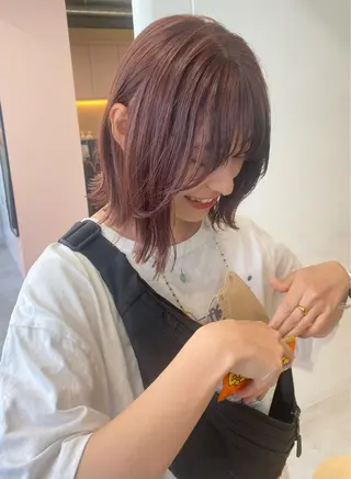 ミディアム カラー うる艶ヘア♡韓国好き 透明感　shotaのヘアスタイル