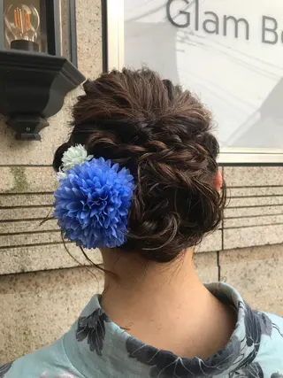 セミロング ヘアアレンジ まろやかカラー🤎 みなとまほのヘアスタイル