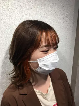 ミディアム カラー FABLE HAIR ファブル難波・心斎橋のヘアスタイル