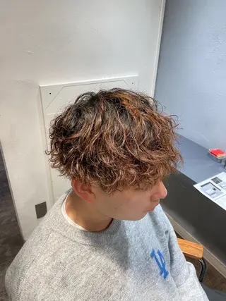 ショート パーマ メンズ 大阪/メンズパーマ /海外風/江﨑翔のヘアスタイル
