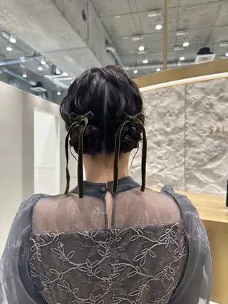 ミディアム ヘアアレンジ 銀座/ヘアセット/ 島村美帆のヘアスタイル