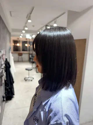 セミロング ツヤツヤ縮毛矯正 /美髪カラー　小山のヘアスタイル