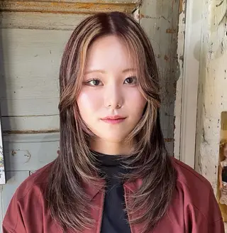 セミロング カラー モテるブラウンカラー の達人Tomoyaのヘアスタイル