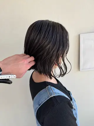 ミディアム カラー ハイライトカラー✨ グレージュ✨鎌倉光洋のヘアスタイル