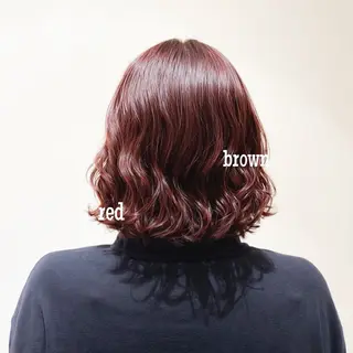 ショート カラー パーマ 暖色カラー/パラッと Bob/モエのヘアスタイル
