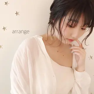ミディアム ヘアアレンジ 市川 千夏のヘアスタイル