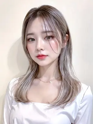 セミロング カラー AI 高田馬場店のヘアスタイル