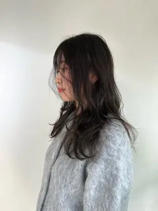 ミディアム カラー 竹中 彩音のヘアスタイル