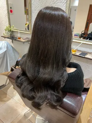 セミロング カラー 🥀韓国ヘア🥀 宮津真菜のヘアスタイル
