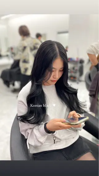 ロング カラー パーマ ヘアアレンジ メンズ キッズ ♥️韓国ヘア レイヤー♥️ゆりのヘアスタイル